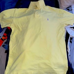 Vintage Men's Polo Yellow + Purple Sz M (True to Size)